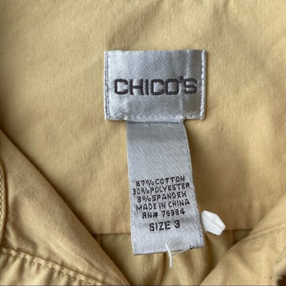 Chico’s Relaxed Fit Cotton Bell Sleeve Tunic Blouse - Picture 9 of 14